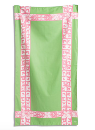 Cabana Cove Giant Beach Towel - Green/Pink/White