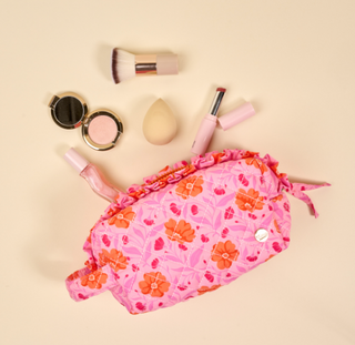 Essentials Quilted Cosmetic Pouch - Poppin' Petals