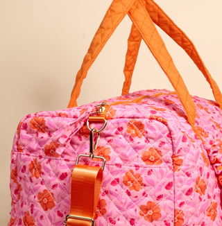 On-the-Go Quilted Weekender - Poppin' Petals