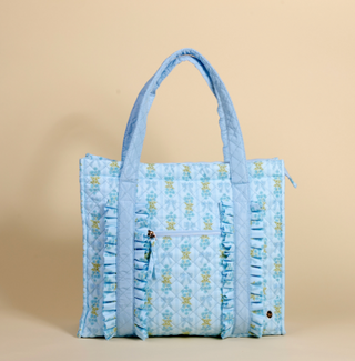 The Everyday Quilted Tote Bag - Oh So Fancy Blue