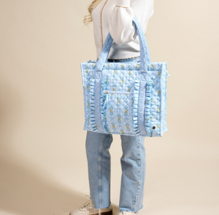 The Everyday Quilted Tote Bag - Oh So Fancy Blue