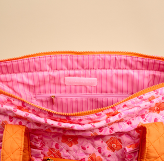 The Everyday Quilted Tote Bag - Poppin' Petals