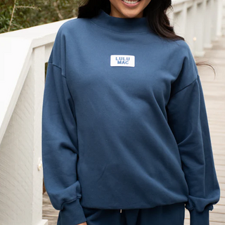 Lulu Mac Mock Neck - Navy