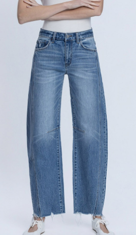 Vervet Raw Hem High Rise Barrel