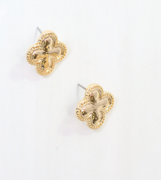 Seattle Clover Stud Earring Gold