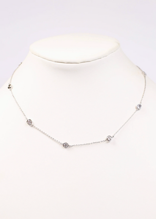 Waterloo CZ Necklace - Silver