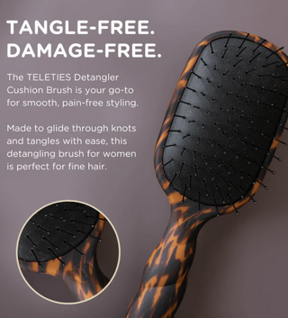 Teleties Hair Brush For Fine Hair - Tortoise