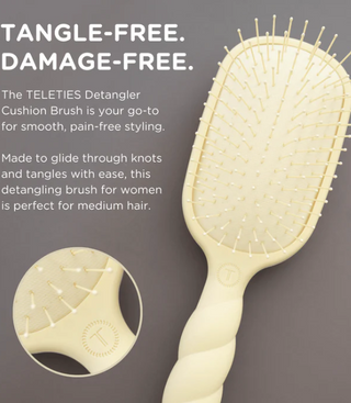 Teleties Detangler Hair Brush for Medium Hair - Tan