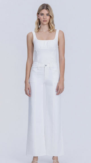 Vervet HR Wide Jeans - Optic White