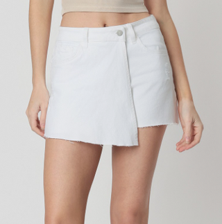 Vervet HR Raw Hem Skort - Optic White