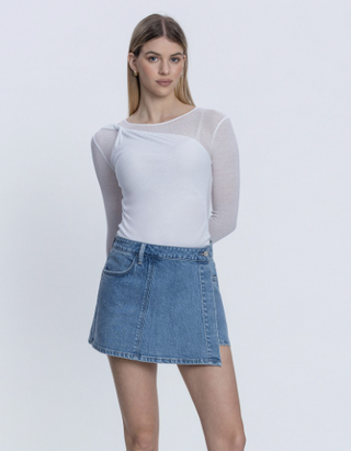 Vervet HR Denim Wrap Skort