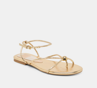 Dolce Vita Kenley Leather Sandals - Gold