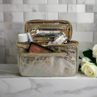 Pursen Train Case - Glimmer Leopard