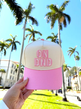 On DND Vintage Trucker Hat - Pink
