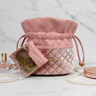 Ultra Jewelry Case - Blush Velvet Quilted
