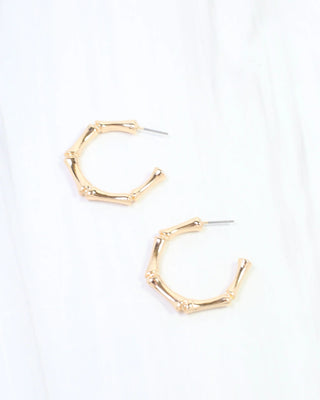 Citlali Bamboo Hoop Earring - Gold