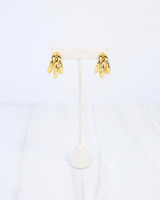 Binghampton Triple Hoop Earring - Worn Gold