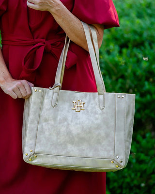 Sophie Studded Tote - Gold Shimmer