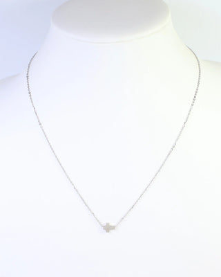 Bronx Cross Necklace - Silver