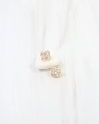 Clovis CZ Clover Stud Earring