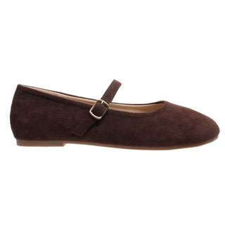 Faye Four Mary Janes - Brown Suede