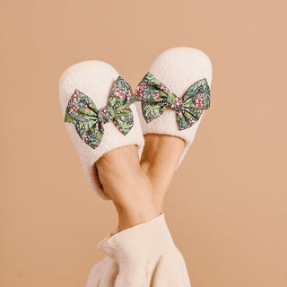 Fuzzy Slipper Betty Bow Jolly Spring