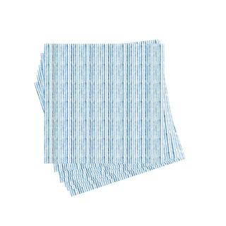 Blue Watercolor Striped Cocktail Napkins