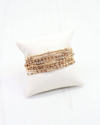 Gabriela Beaded Bracelet Set - Natural
