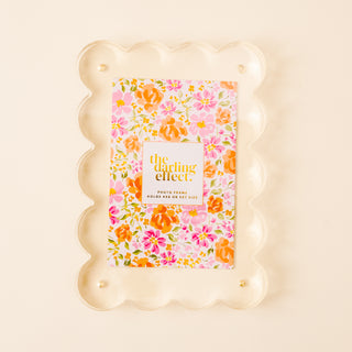 Rectangle Scalloped Acrylic Frame - Clear