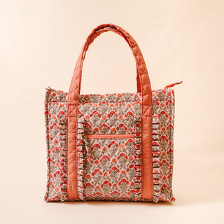 The Everyday Quilted Tote Bag - Everbloom Dusty Rose