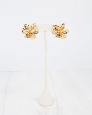 Euclid Flower Post Earring - Gold