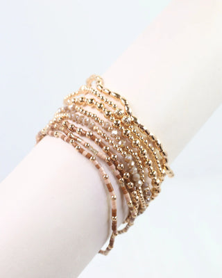 Gabriela Beaded Bracelet Set - Natural