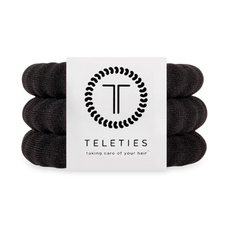 Teleties Nylon Hair Ties - Jet Black