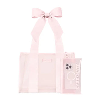 Pink Bow Jelly Tote - Medium Size