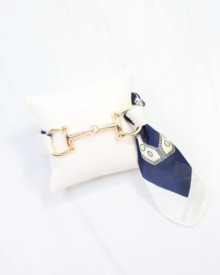 Lana Horsebit Scarf Bracelet - Navy