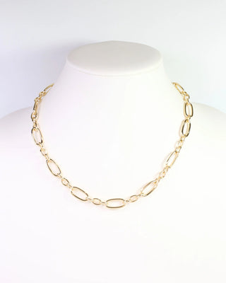 Norwalk Oval Link Necklace - Gold