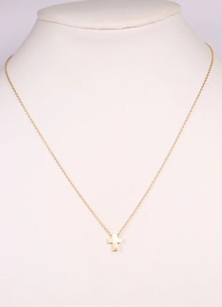 Charmie Petite Cross Necklace - Gold