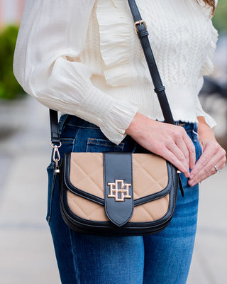 Griffin Crossbody Bag - Latte Black