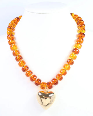 Sabina Beaded Heart Necklace