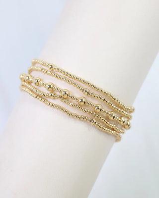 Anadarko Beaded Bracelet Set - Gold