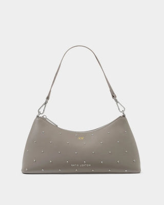 Miley Small Shoulder Bag - Silver Mink Studded