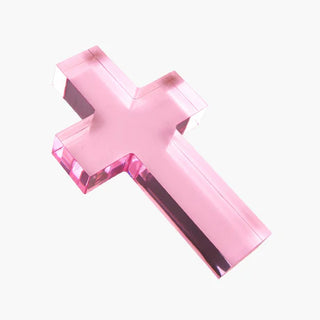 Large Pink Cross Acrylic Weight