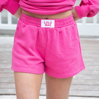 Lulu Mac Terry Cloth Shorts - Hot Pink