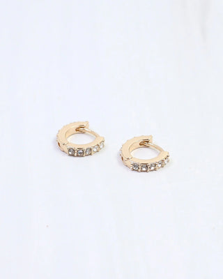 Kaelynn CZ Huggie Earring - Gold
