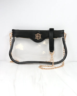 Madi Clear Crossbody - Black
