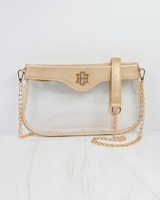 Madi Clear Crossbody - Gold
