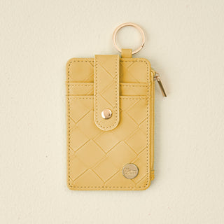 Woven Keychain Wallet - Mustard
