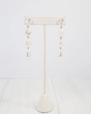 Woodward Baroque Pearl Dangle Earring - Cream