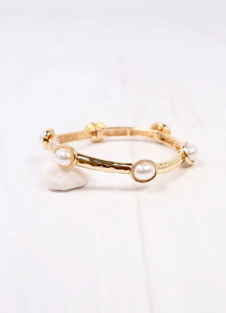 Piers Stretch Bracelet with Pearls