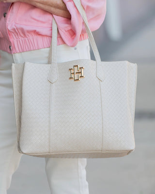 Heath Tote Bag - Woven Almond